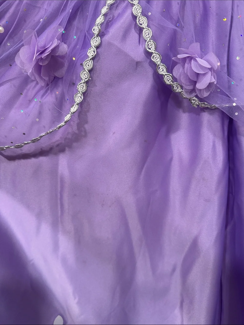 Princess Gown Costume Dress & Accessories Shoes Crown Gloves Sofia Rapunzel 8/10